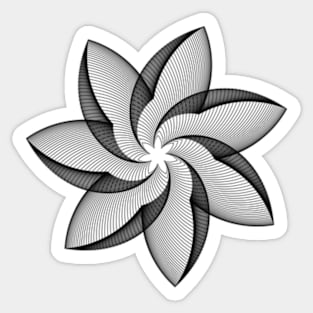 Spiral Flower Sticker